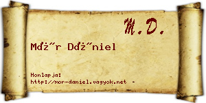 Mór Dániel névjegykártya